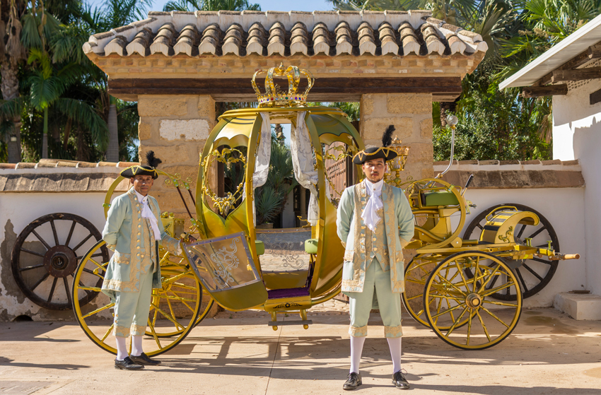 Carroza de cuento de hadas para todo tipo de eventos